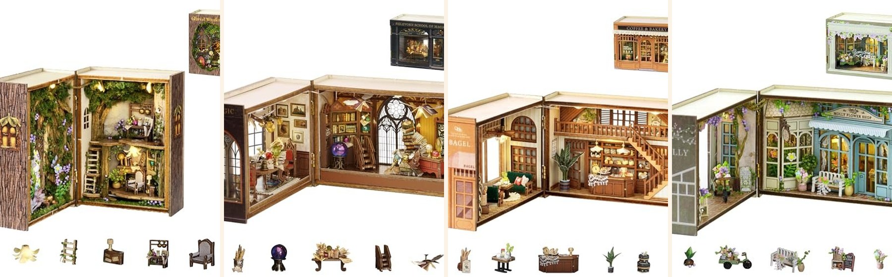 Flever storybook kits — It closes like a book and opens like a room.